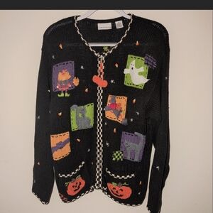 Halloween Themed Black Sweater